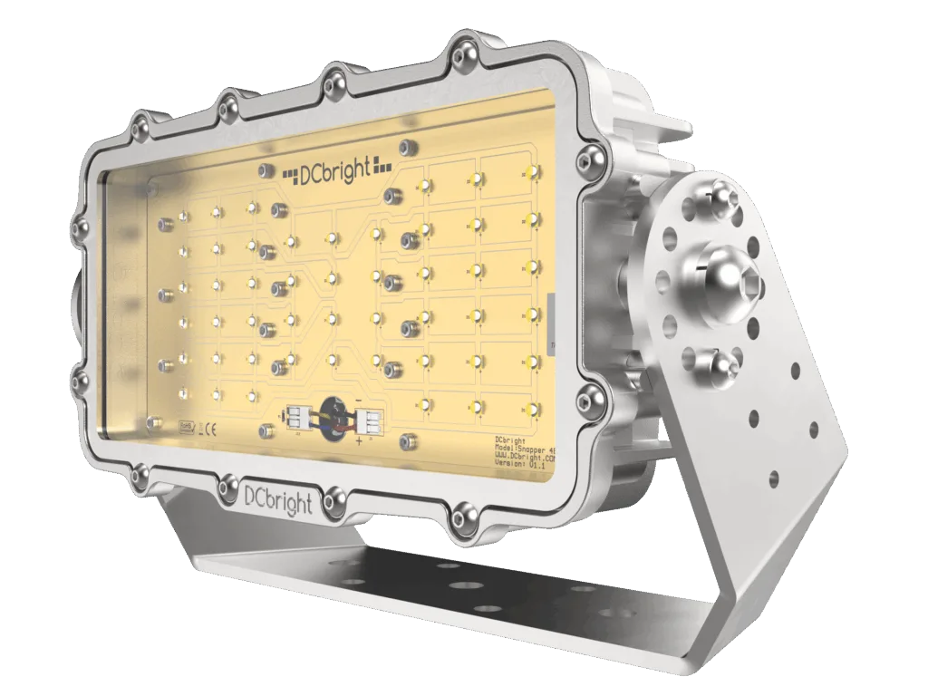 Snapper SS-HT floodlight made of 316L stainless steel for temperatures up to 120 °C