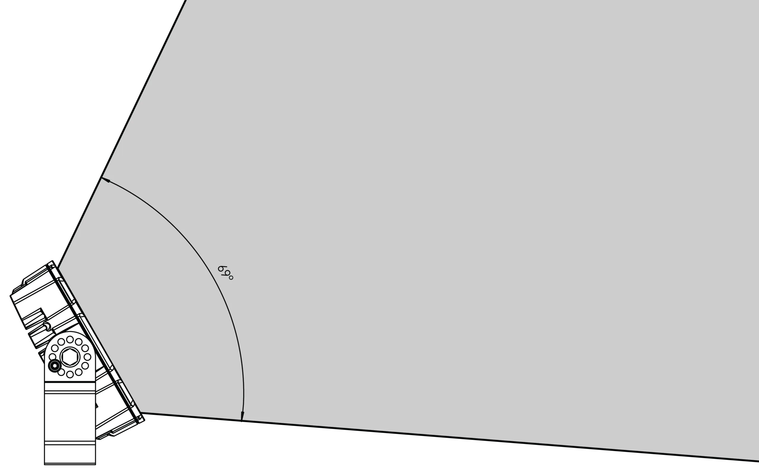 optique distribution lumineuse large 69°