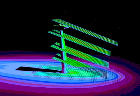 Conception lumineuse à code couleur pour une grue à tour à différentes hauteurs