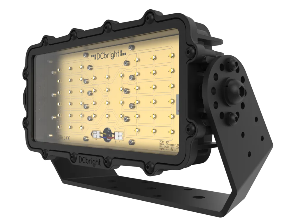 Snapper HT floodlight in 316L roestvrijstaal met full-cut-off