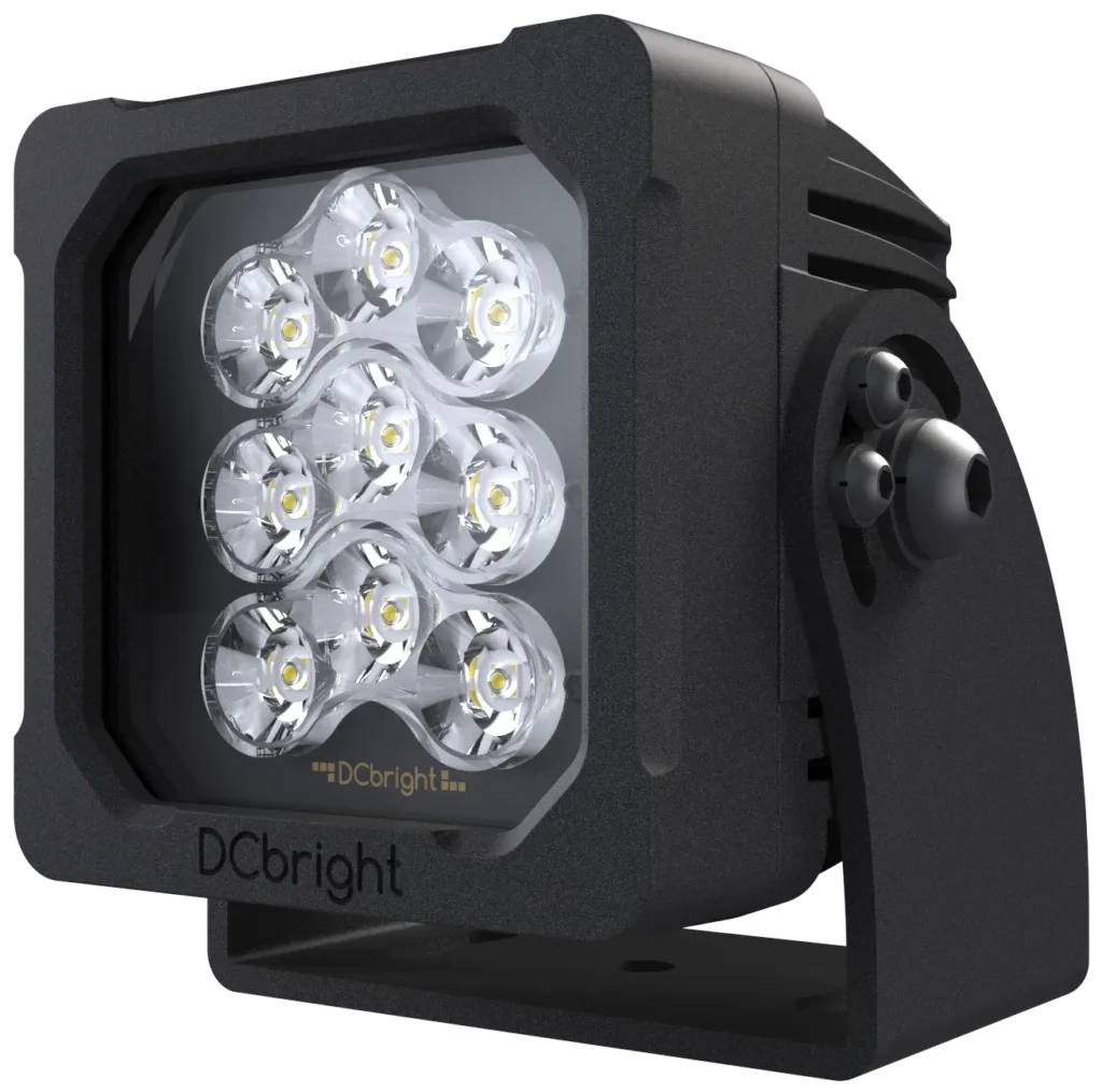 Product rendering of the Piranha 9 heavy-duty industrial LED work light
